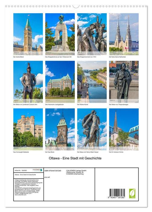 Ottawa - Eine Stadt mit Geschichte (CALVENDO Premium Wandkalender 2026)