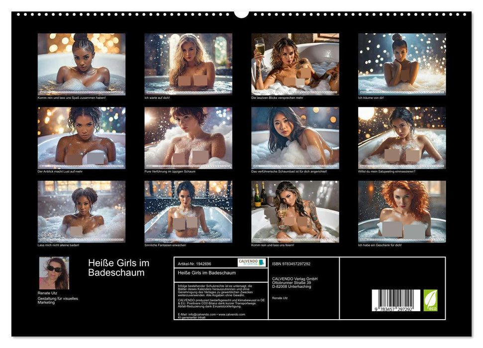 Heiße Girls im Badeschaum (CALVENDO Premium Wandkalender 2026)
