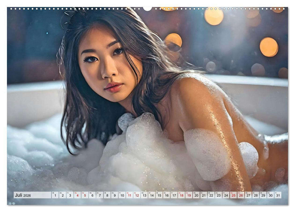 Heiße Girls im Badeschaum (CALVENDO Premium Wandkalender 2026)