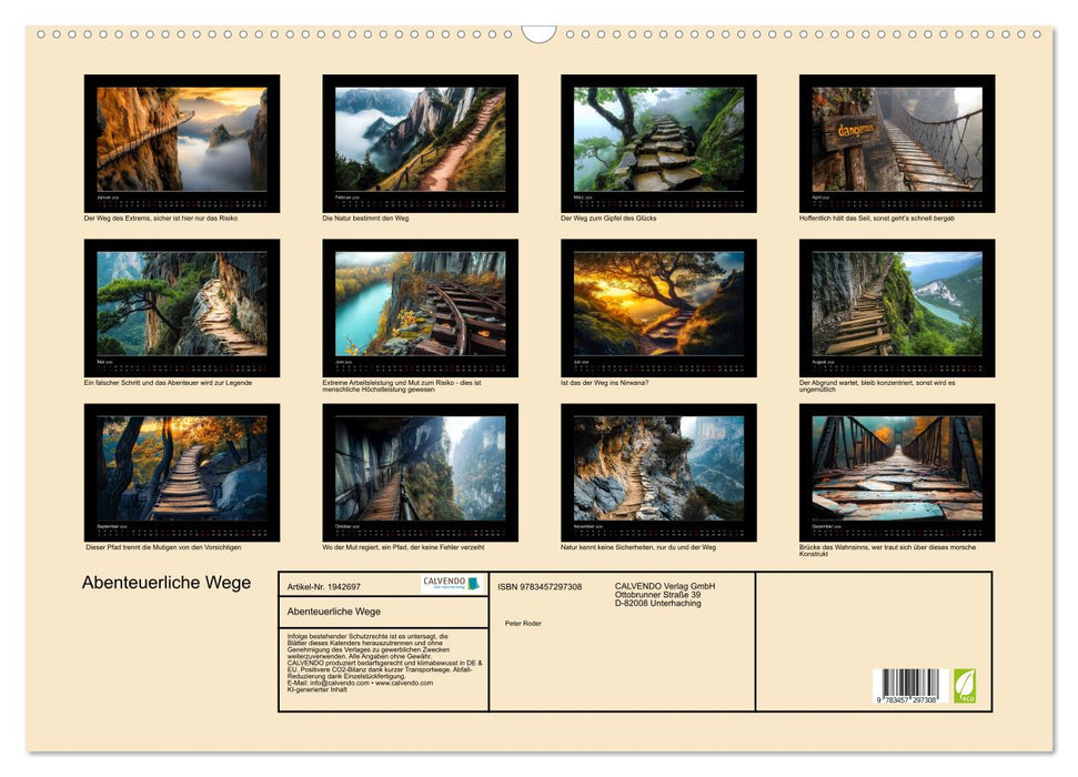 Abenteuerliche Wege (CALVENDO Wandkalender 2026)