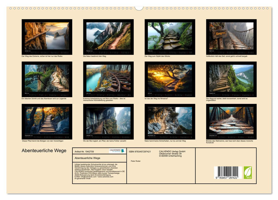 Abenteuerliche Wege (CALVENDO Premium Wandkalender 2026)