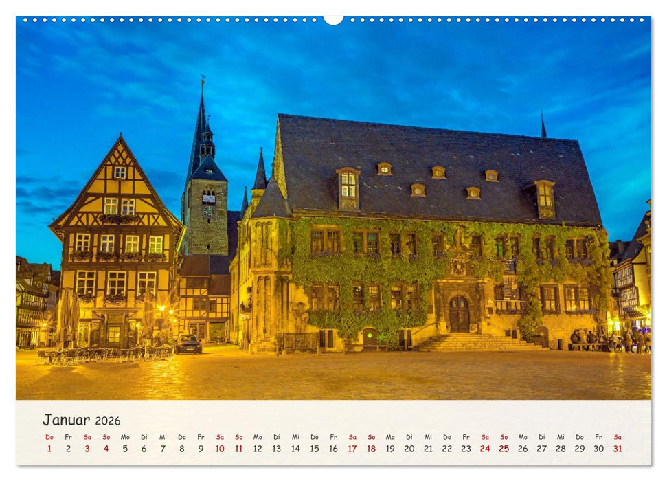 Quedlinburg - Die historische Altstadt (CALVENDO Premium Wandkalender 2026)