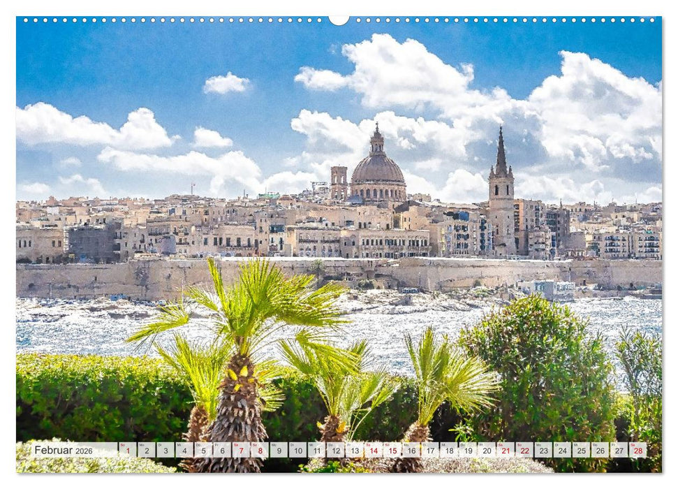 Malta, Comino & Gozo (CALVENDO Premium Wandkalender 2026)