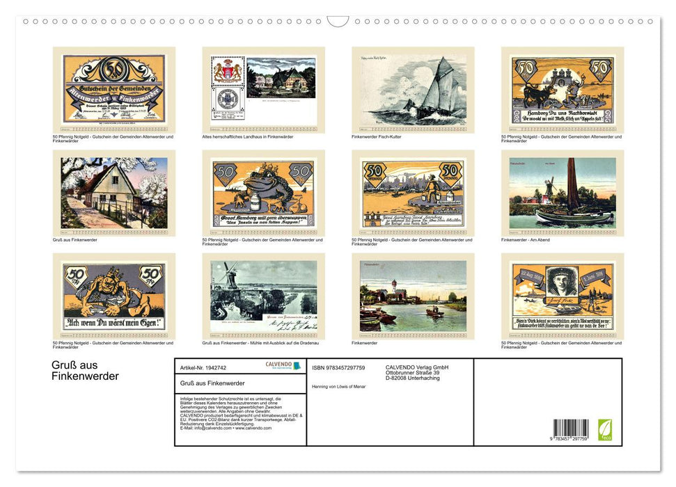 Gruß aus Finkenwerder (CALVENDO Wandkalender 2026)