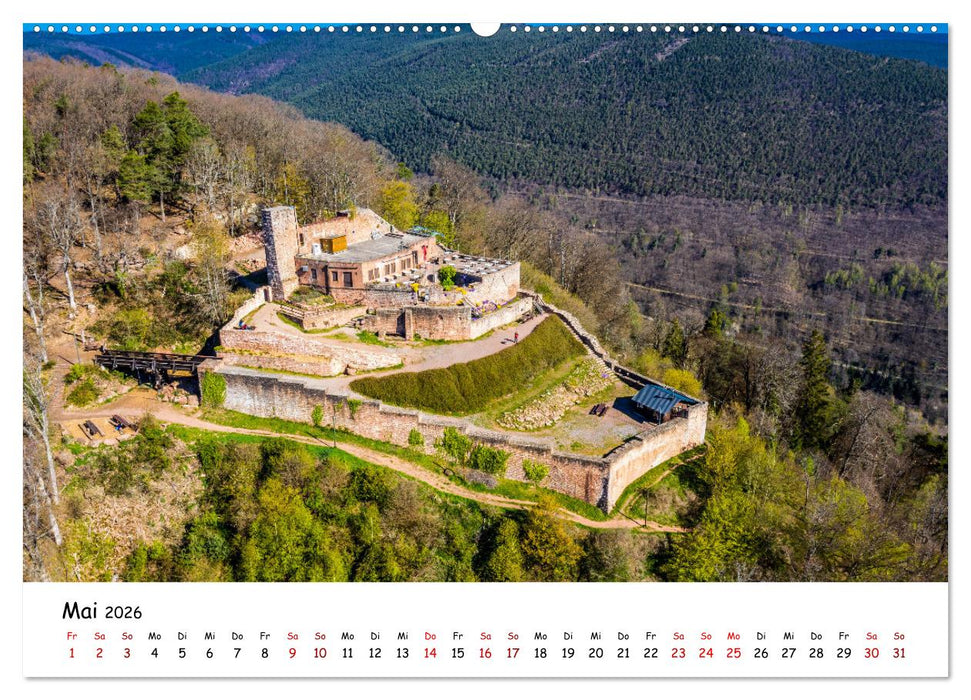 Luftaufnahmen Burgen Südwestpfalz (CALVENDO Wandkalender 2026)