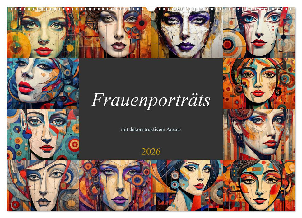 Frauenporträts mit dekonstruktivem Ansatz (CALVENDO Wandkalender 2026)