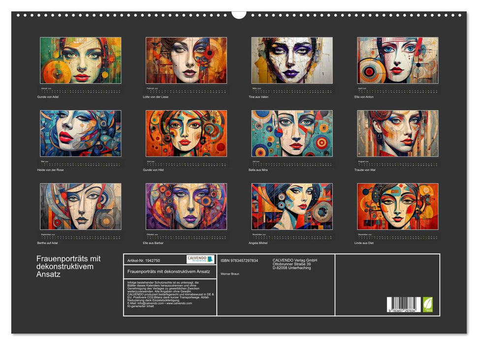 Frauenporträts mit dekonstruktivem Ansatz (CALVENDO Wandkalender 2026)