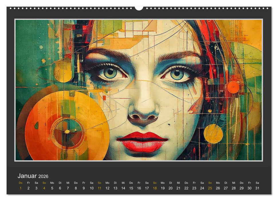 Frauenporträts mit dekonstruktivem Ansatz (CALVENDO Wandkalender 2026)