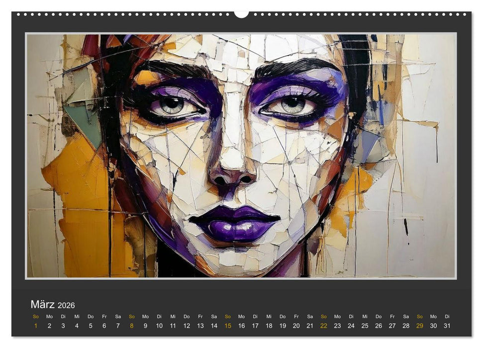 Frauenporträts mit dekonstruktivem Ansatz (CALVENDO Wandkalender 2026)
