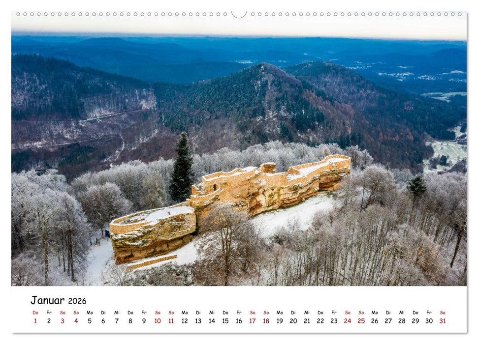 Luftaufnahmen Burgen Südwestpfalz (CALVENDO Premium Wandkalender 2026)