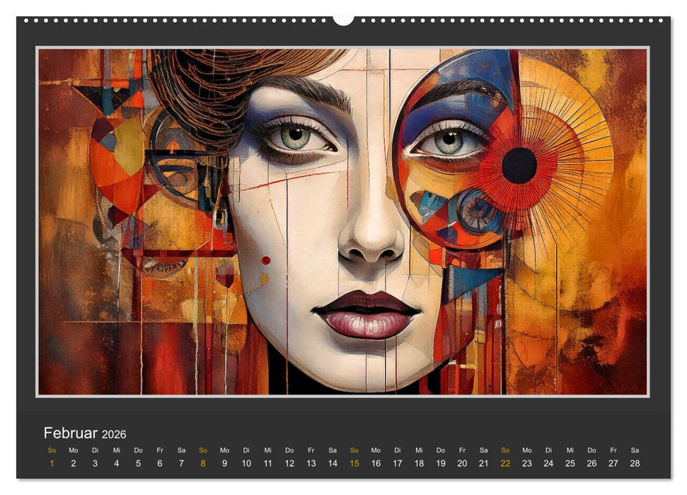Frauenporträts mit dekonstruktivem Ansatz (CALVENDO Premium Wandkalender 2026)