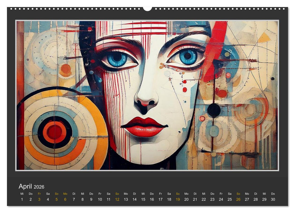 Frauenporträts mit dekonstruktivem Ansatz (CALVENDO Premium Wandkalender 2026)