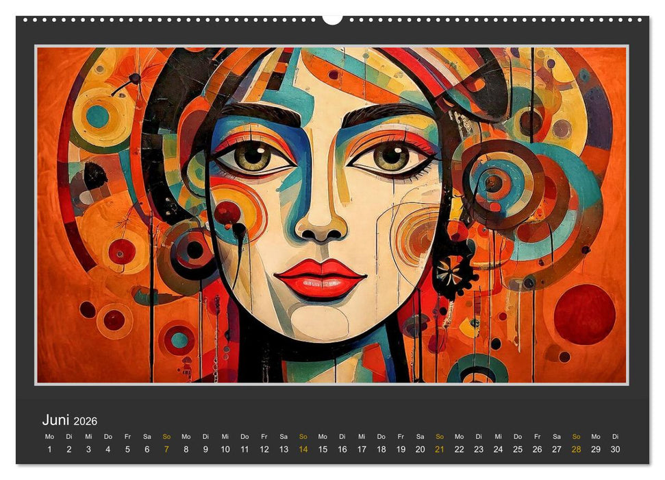 Frauenporträts mit dekonstruktivem Ansatz (CALVENDO Premium Wandkalender 2026)