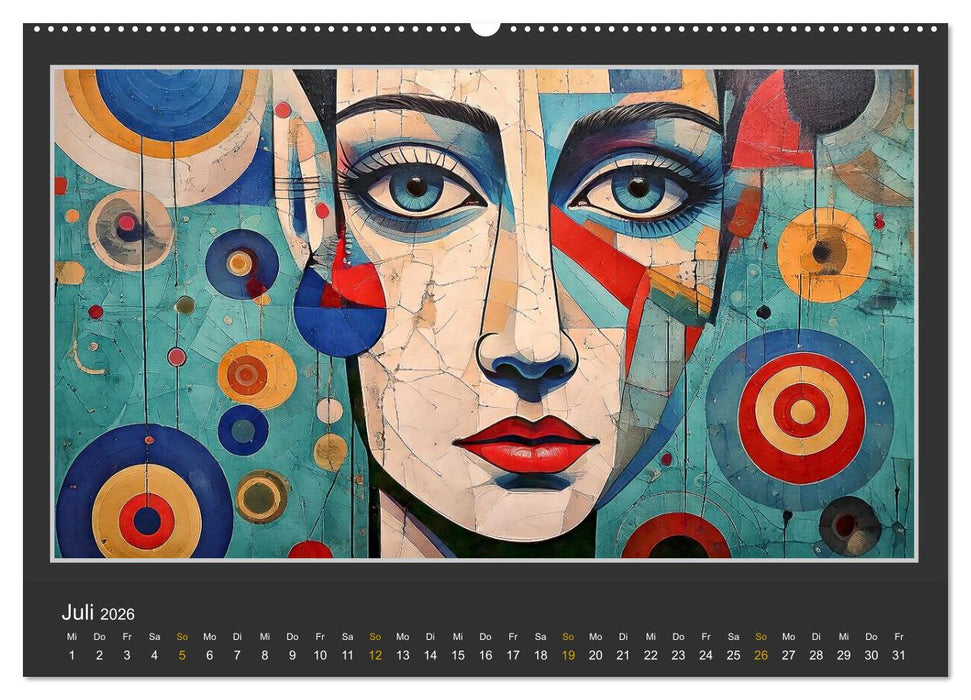 Frauenporträts mit dekonstruktivem Ansatz (CALVENDO Premium Wandkalender 2026)