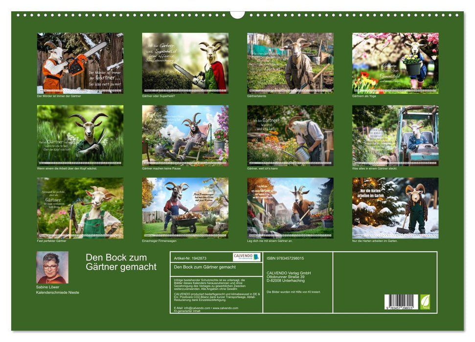 Den Bock zum Gärtner gemacht (CALVENDO Wandkalender 2026)