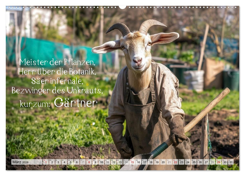 Den Bock zum Gärtner gemacht (CALVENDO Wandkalender 2026)