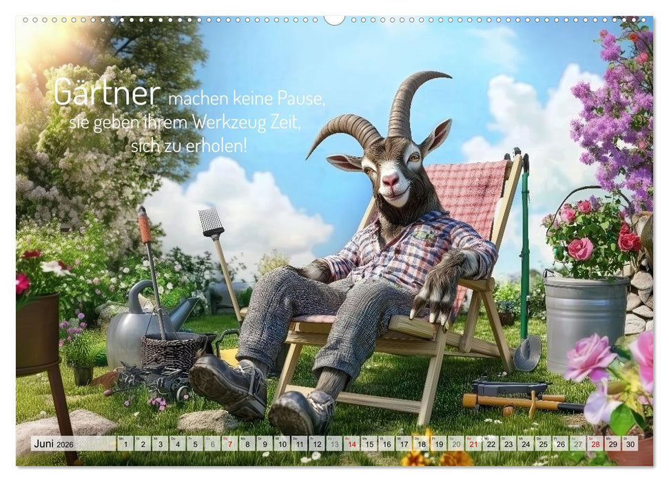 Den Bock zum Gärtner gemacht (CALVENDO Wandkalender 2026)