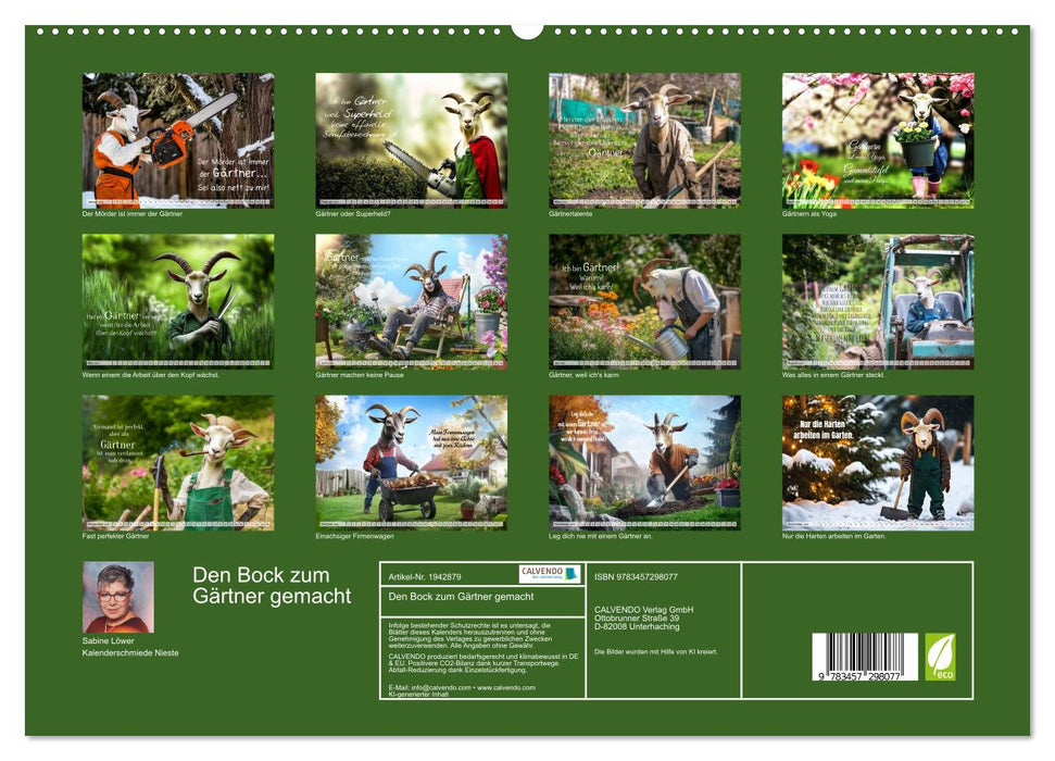 Den Bock zum Gärtner gemacht (CALVENDO Premium Wandkalender 2026)