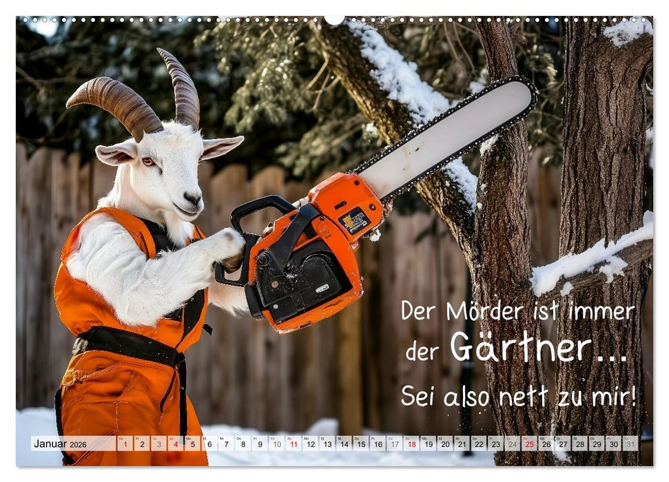 Den Bock zum Gärtner gemacht (CALVENDO Premium Wandkalender 2026)