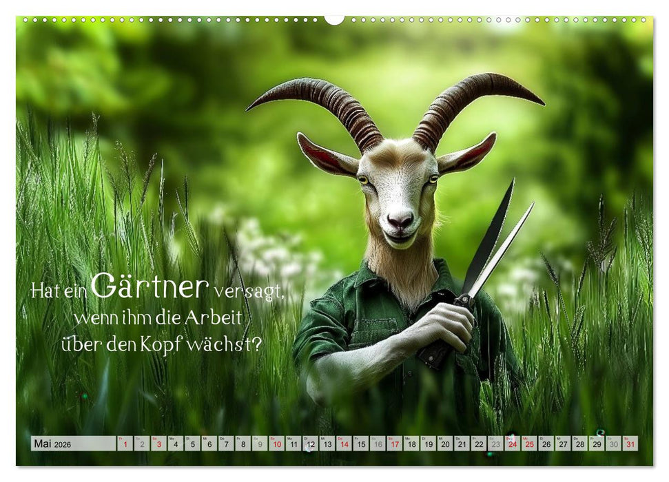 Den Bock zum Gärtner gemacht (CALVENDO Premium Wandkalender 2026)