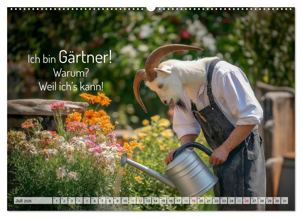 Den Bock zum Gärtner gemacht (CALVENDO Premium Wandkalender 2026)
