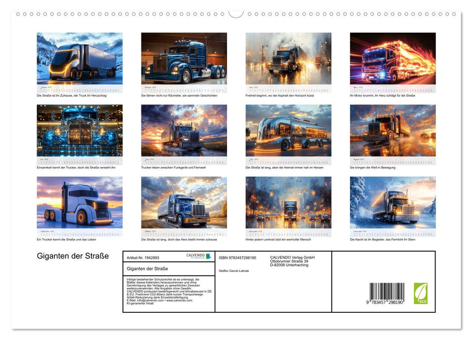 Giganten der Straße (CALVENDO Premium Wandkalender 2026)