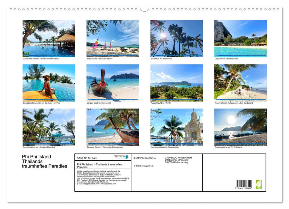 Phi Phi Island – Thailands traumhaftes Paradies (CALVENDO Wandkalender 2026)