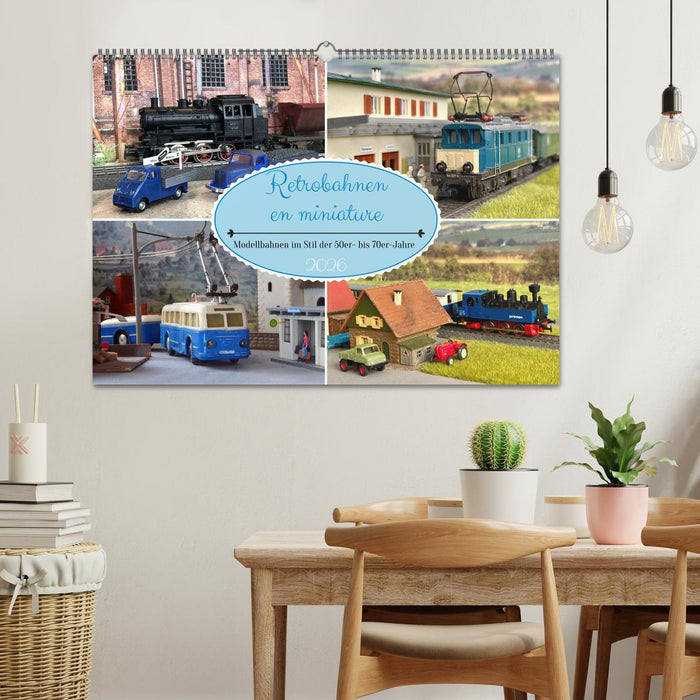 Retrobahnen en miniature (CALVENDO Wandkalender 2026)