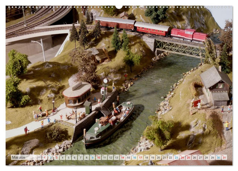 Retrobahnen en miniature (CALVENDO Premium Wandkalender 2026)