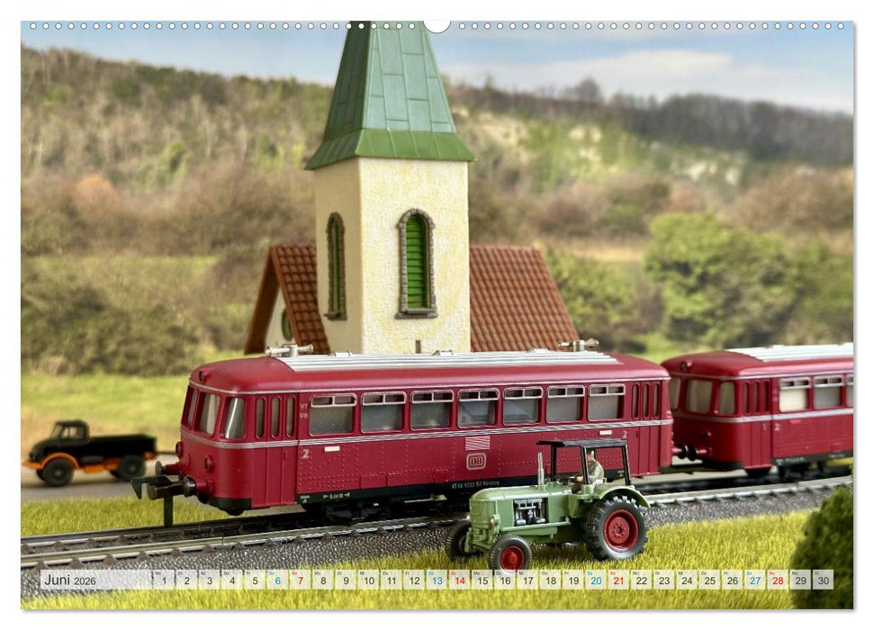 Retrobahnen en miniature (CALVENDO Premium Wandkalender 2026)