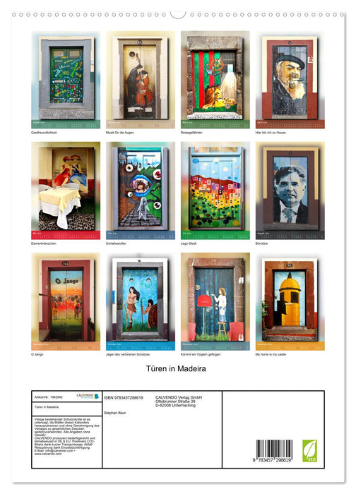 Türen in Madeira (CALVENDO Premium Wandkalender 2026)