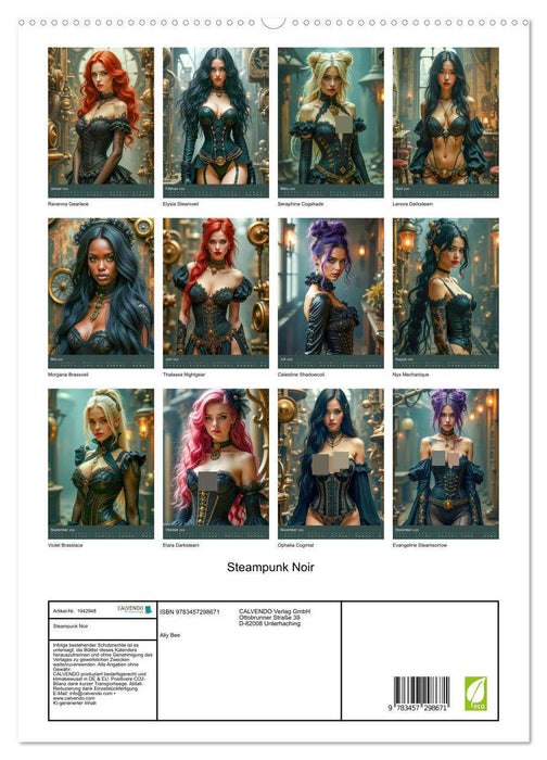Steampunk Noir (CALVENDO Premium Wandkalender 2026)
