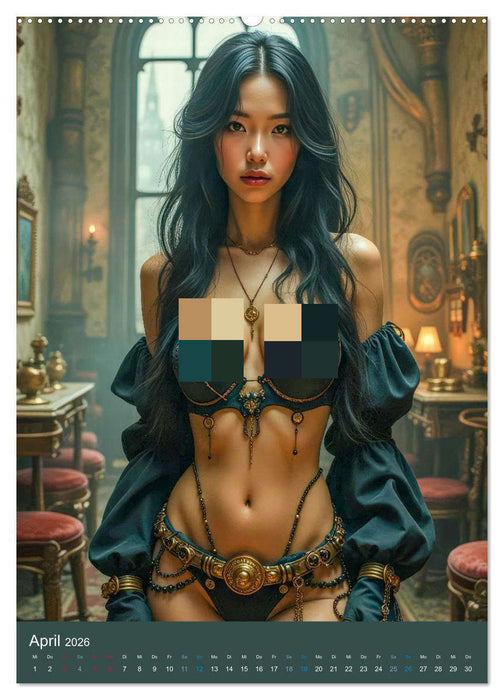 Steampunk Noir (CALVENDO Premium Wandkalender 2026)