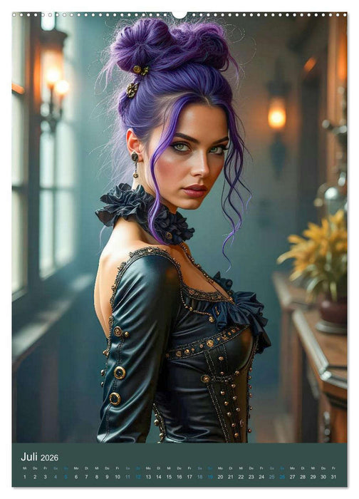 Steampunk Noir (CALVENDO Premium Wandkalender 2026)