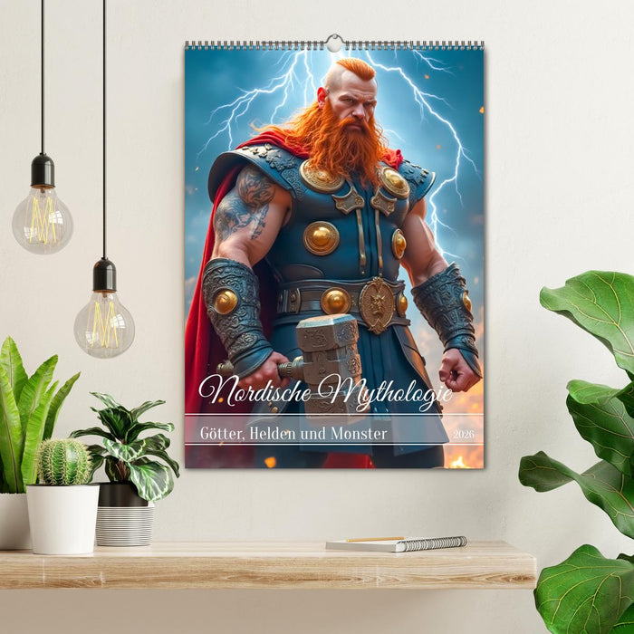 Nordische Mythologie - Götter, Helden und Monster (CALVENDO Wandkalender 2026)
