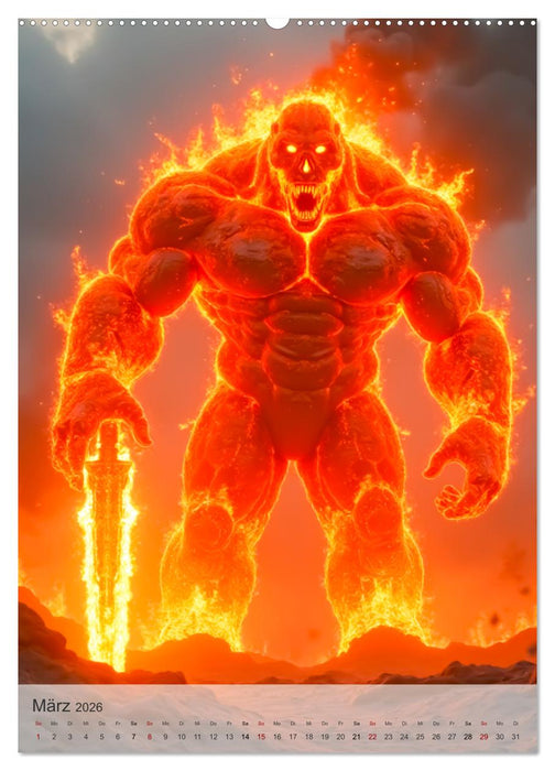 Nordische Mythologie - Götter, Helden und Monster (CALVENDO Wandkalender 2026)