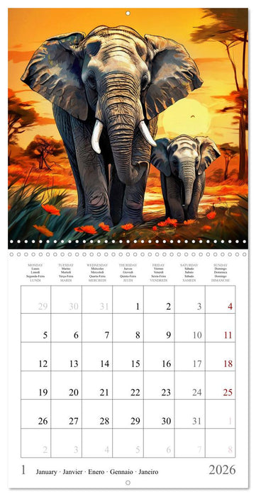 Baby Animals - In Their Natural Habitat (CALVENDO Monthly Calendar 2026)