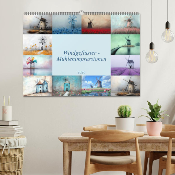 Windgeflüster-Mühlenimpressionen (CALVENDO Wandkalender 2026)