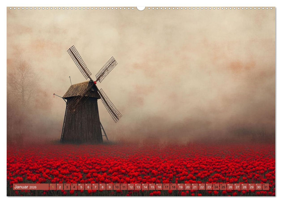 Windgeflüster-Mühlenimpressionen (CALVENDO Wandkalender 2026)