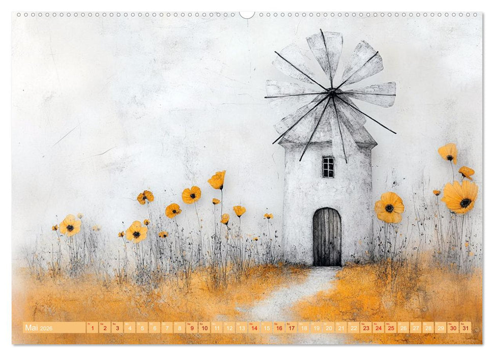 Windgeflüster-Mühlenimpressionen (CALVENDO Wandkalender 2026)