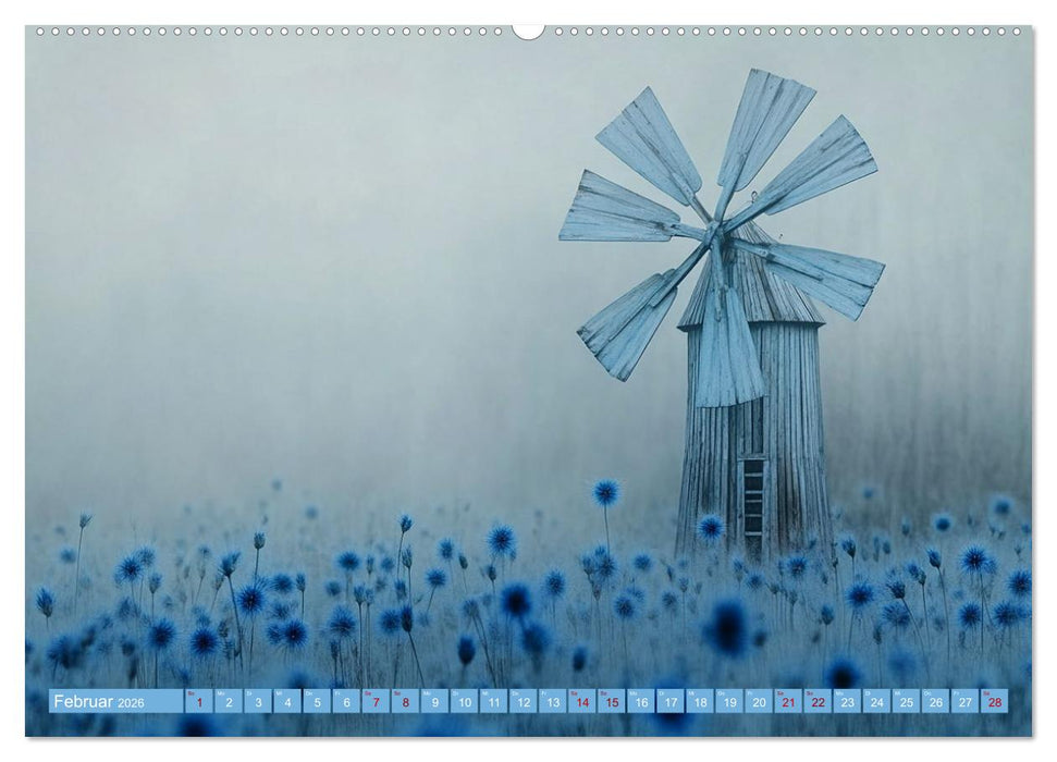 Windgeflüster-Mühlenimpressionen (CALVENDO Premium Wandkalender 2026)
