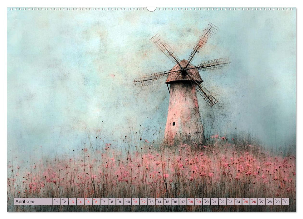 Windgeflüster-Mühlenimpressionen (CALVENDO Premium Wandkalender 2026)
