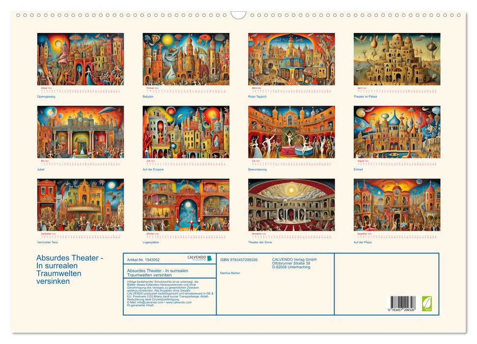 Absurdes Theater - In surrealen Traumwelten versinken (CALVENDO Wandkalender 2026)