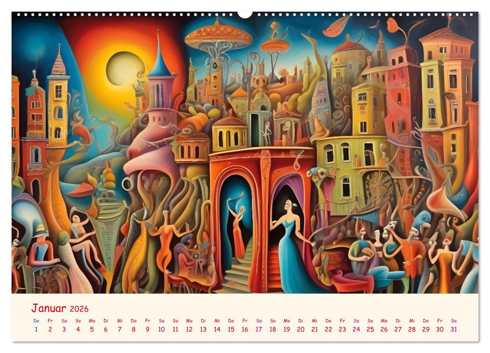 Absurdes Theater - In surrealen Traumwelten versinken (CALVENDO Wandkalender 2026)