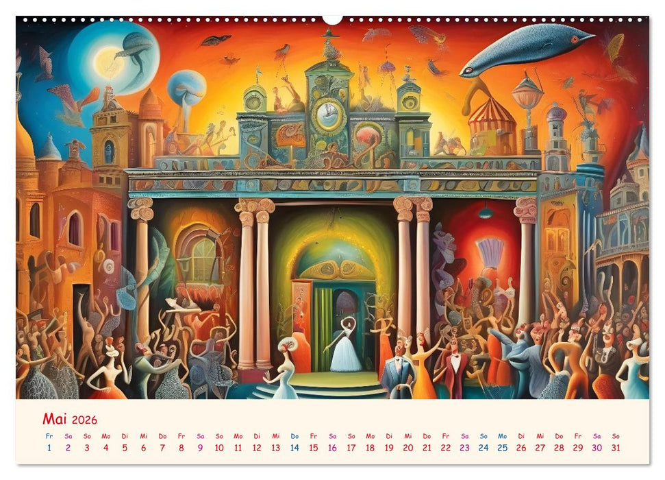 Absurdes Theater - In surrealen Traumwelten versinken (CALVENDO Wandkalender 2026)