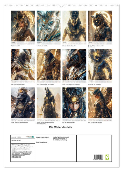 Die Götter des Nils (CALVENDO Wandkalender 2026)