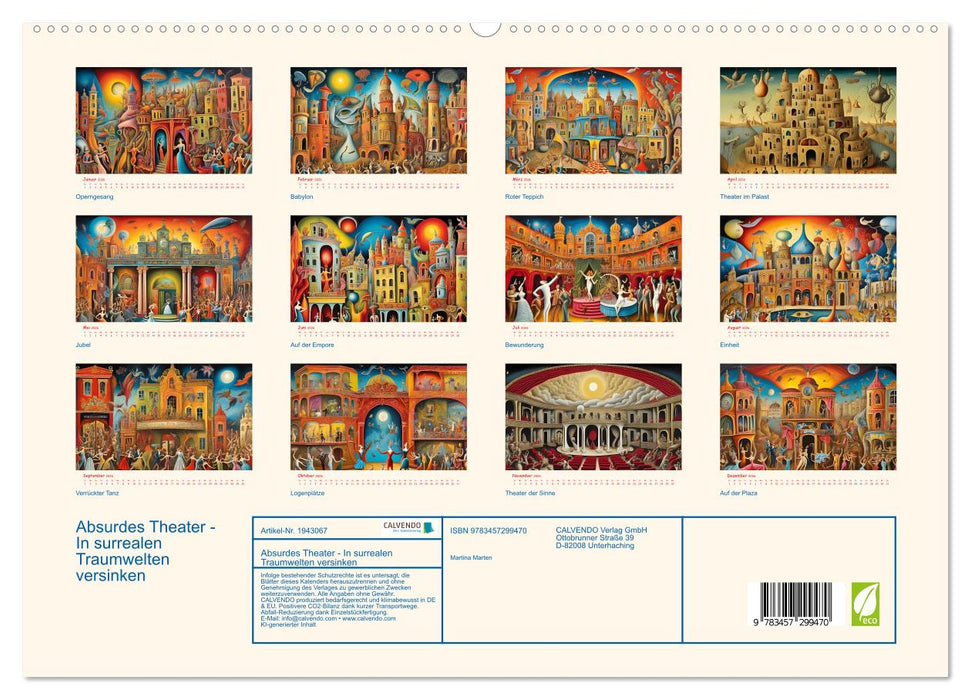 Absurdes Theater - In surrealen Traumwelten versinken (CALVENDO Premium Wandkalender 2026)