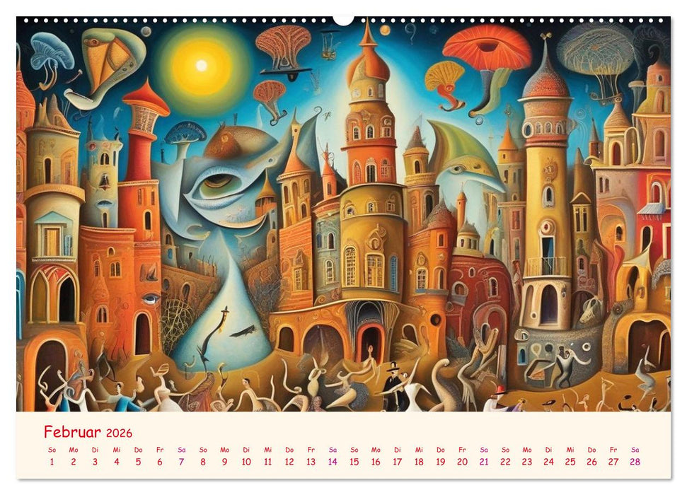 Absurdes Theater - In surrealen Traumwelten versinken (CALVENDO Premium Wandkalender 2026)