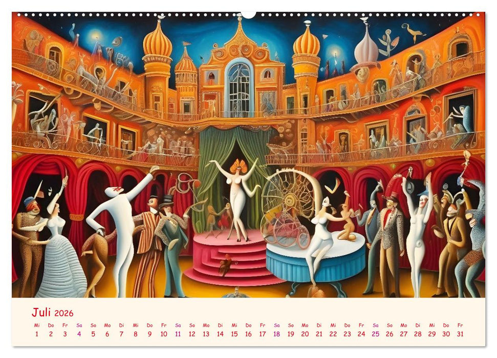 Absurdes Theater - In surrealen Traumwelten versinken (CALVENDO Premium Wandkalender 2026)