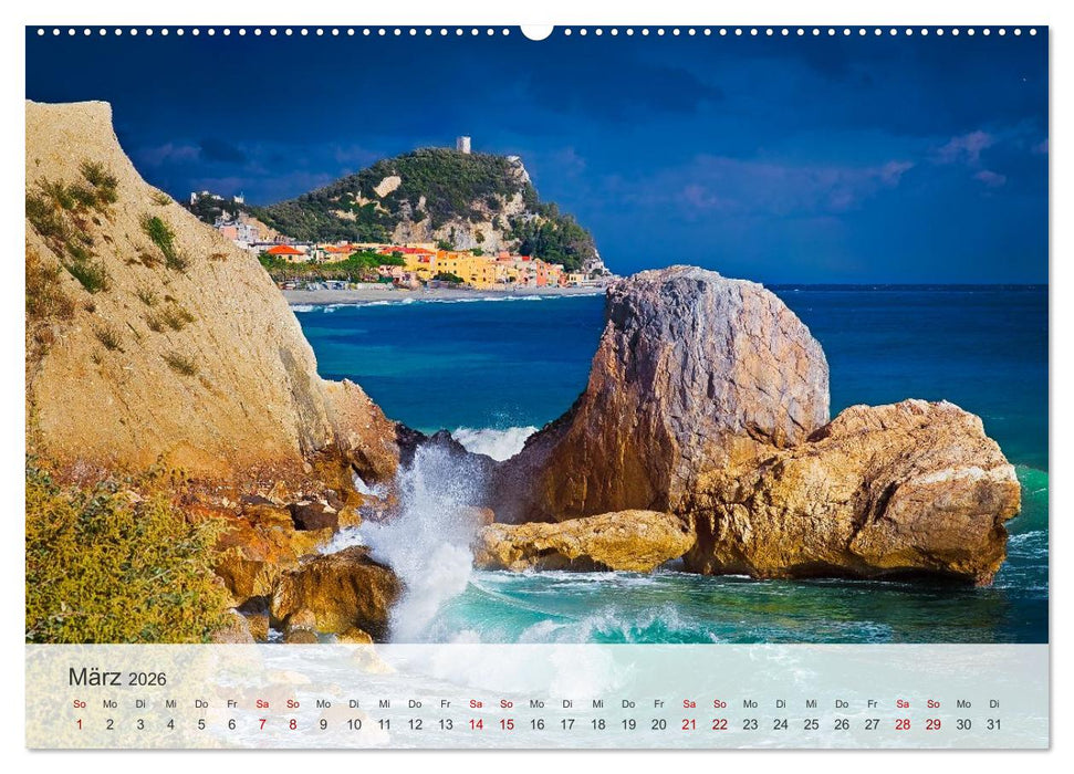 Varigotti - Küstenschönheit Liguriens (CALVENDO Premium Wandkalender 2026)